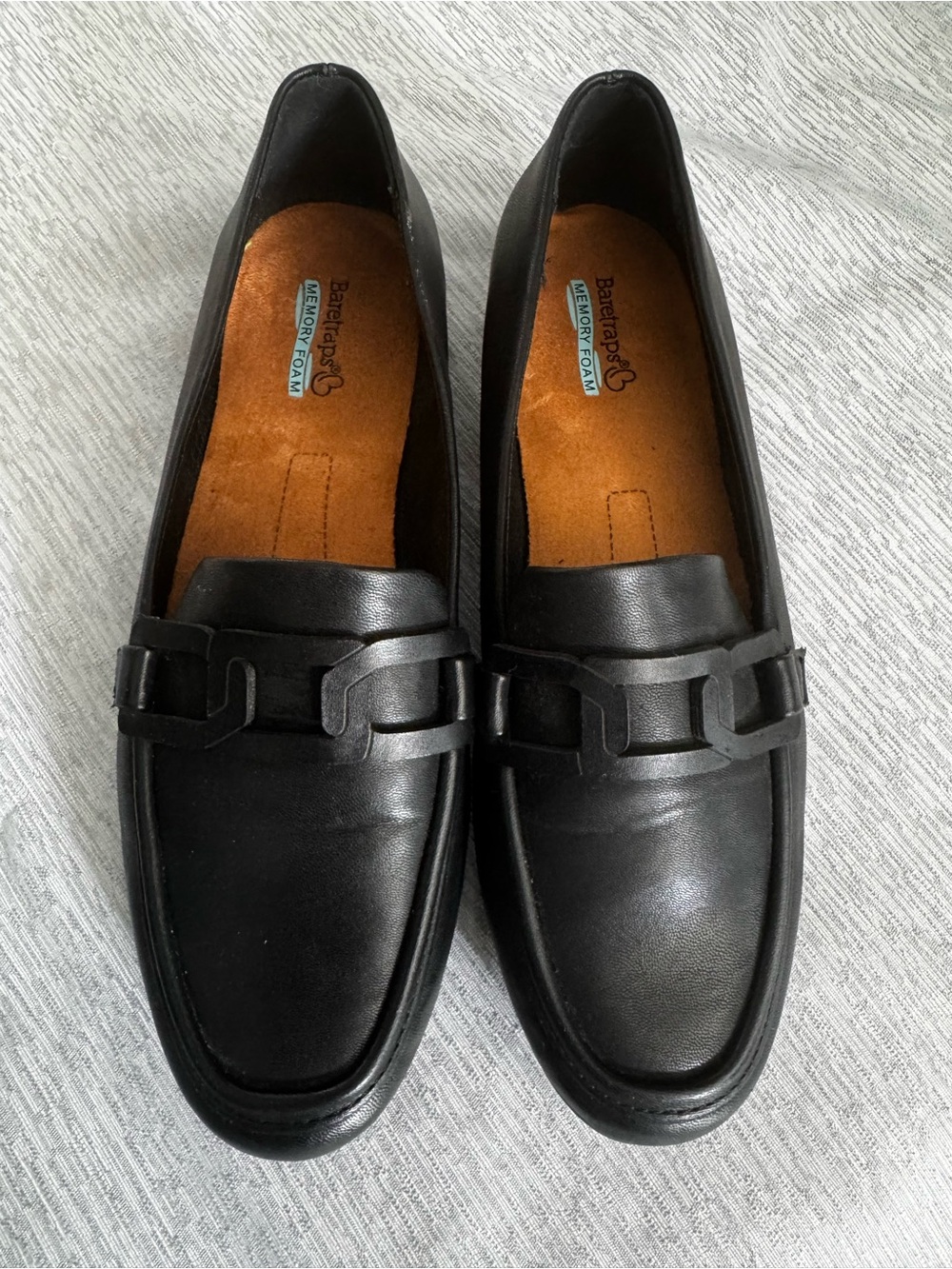 BareTraps Black Woman’s Slip-On Loafers with Strap Detail